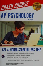 Ap Psychology Crash Course Krieger Larry Research And Education Association
