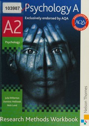 Aqa A2 Psychology A Research Methods Workbook Willerton Julia
