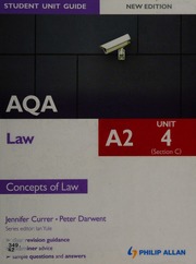 Aqa A2 Law Student Unit 4 Section C Concepts Of Law Currer