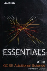 Aqa Gcse Additional Science Revision Guide Essentials Horbury
