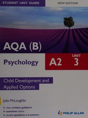 Aqab A2 Psychology Unit 3 Child Development And Applied Options Mcloughlin