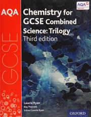 Aqa Gcse Chemistry For Combined Science Trilogy Student Book Ryan