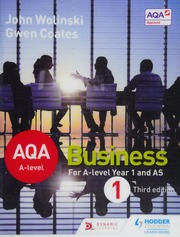 Aqa A Level Business 1 Third Edition Wolinski Coates John Wolinski Gwen Coates Beth Cleall