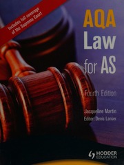 Aqa Law For As 4th Ed Martin Jacqueline Lanser Denis Lubach