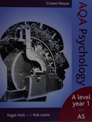 Aqa Psychology A Level Year 2 Holt Nigel Author Lewis Rob Author
