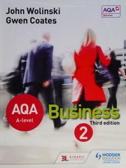 Aqa A Level Business 2 Wolinski John Author Coates Gwen Author