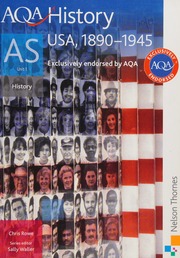 Aqa History As Unit 1 Usa 18901945 Exclusively Endorsed By Aqa Unknown