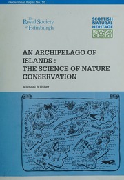 An Archipelago Of Islands The Science Of Nature Conservation Usher