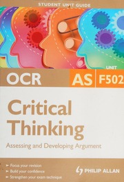 As Critical Thinking Assessing And Developing Argument Unit F502 Brinkbudgen