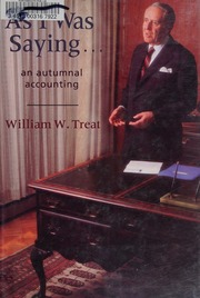 As I Was Saying An Autumnal Accounting Treat William W