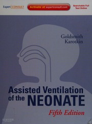 Assisted Ventilation Of The Neonate 5th Ed Goldsmith Jay P Karotkin