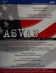 Asvab Armed Services Vocational Aptitude Battery Asvab Examen De Aptitud Vocacional Para Las Fuerzas Armadas Bilingual Ed 1 Ed Bilingue Ostrow