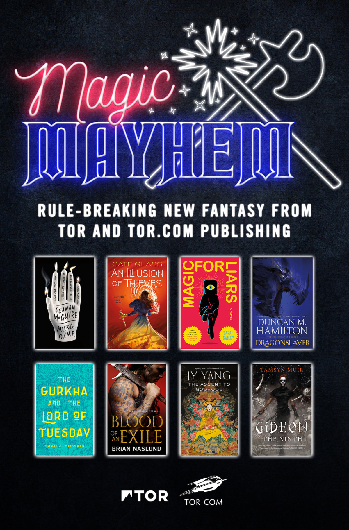 Magic Mayhem Sampler Muir Tamsyn Yang Neon Naslund Brian Hossain