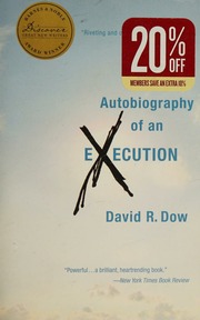 The Autobiography Of An Execution Dow David R Author