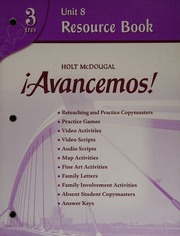 Avancemos Jarvis Ana C Lebredo Raquel Holt Mcdougal