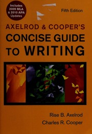 Axelrod Coopers Concise Guide To Writing 5th Ed Axelrod Rise B