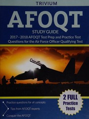 Afoqt Study Guide 20172018 Afoqt Test Prep And Practice Test Questions For The Air Force Officer Qualifying Test Unknown
