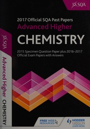 Advanced Higher Chemistry 201718 Unknown