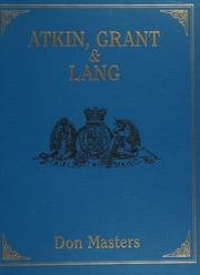 Atkin Grant Lang 1st Edition Masters D A Donald Albert