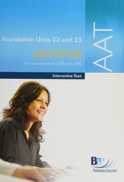 Aat For Assessments In 2005 And 2006 Foundation Units 22 And 23 Health Safety And Personal Effectiveness 3rd Ed Bpp Professional Education Firm