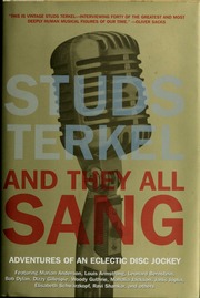 And They All Sang Adventures Of An Eclectic Disc Jockey Terkel