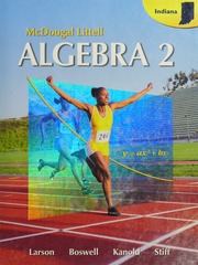 Algebra 2 Indiana Ed Larson Ron 1941 Holt Mcdougal