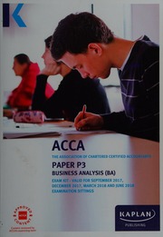 Acca Paper P3 Business Analysis Pocket Notes Association Of Chartered Certified Accountants Great Britain