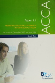 Acca For Exams In 2006 Paper 11 Preparing Financial Statements International Stream Bpp Professional Education Firm