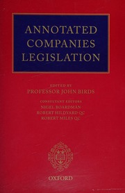 Annotated Companies Legislation Birds John