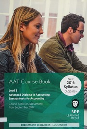 Aat Advanced Diploma In Accounting Level 3 Spreadsheets For Accounting Course Book Bpp Learning Media Firm