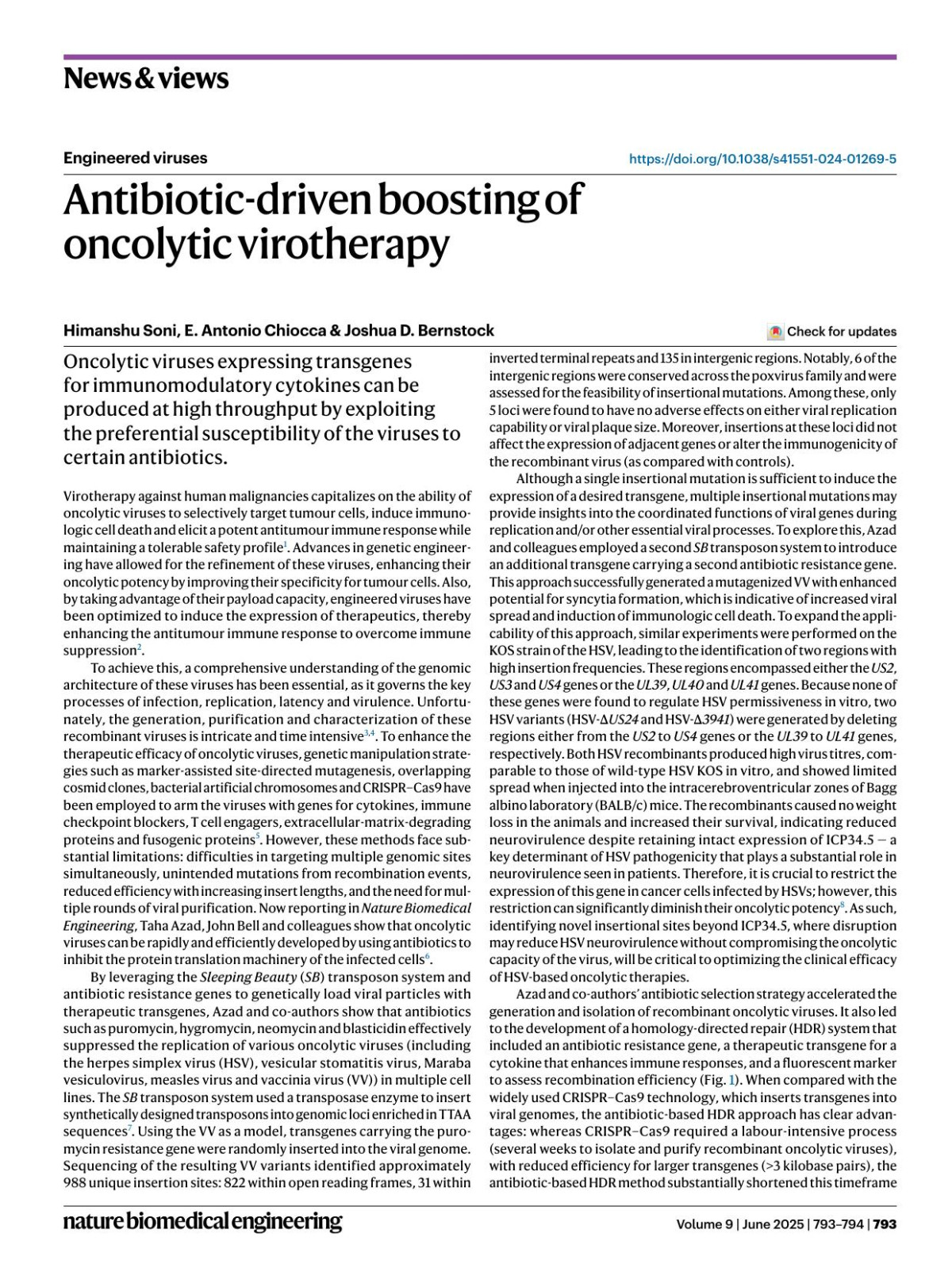 Antibioticdriven Boosting Of Oncolytic Virotherapy Himanshu Soni E Antonio Chiocca Joshua D Bernstock