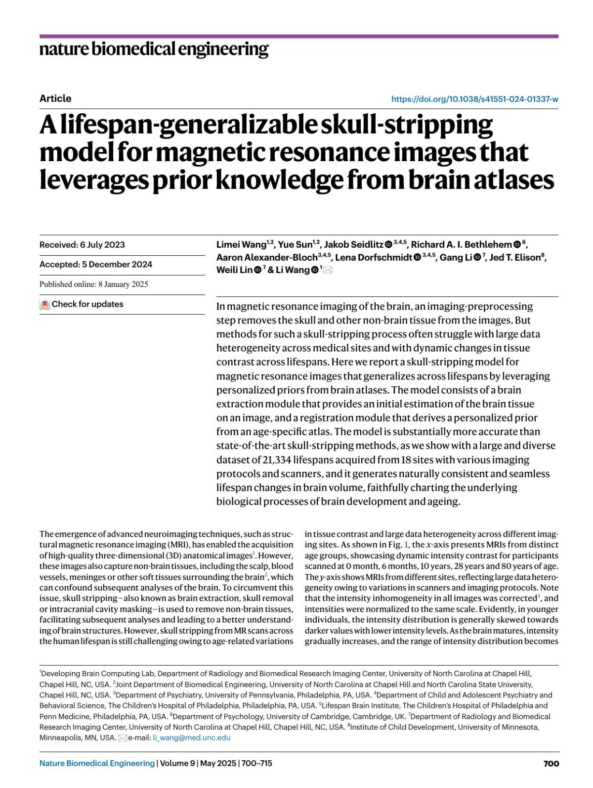 A Lifespangeneralizable Skullstripping Model For Magnetic Resonance Images That Leverages Prior Knowledge From Brain Atlases Limei Wang Yue Sun Jakob Seidlitz Richard A I Bethlehem Aaron Alexanderbloch Lena Dorfschmidt Gang Li Jed T Elison Weili Lin Li Wang