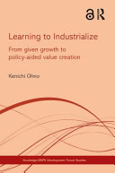Learning To Industrialize 1st Edition Kenichi ōno