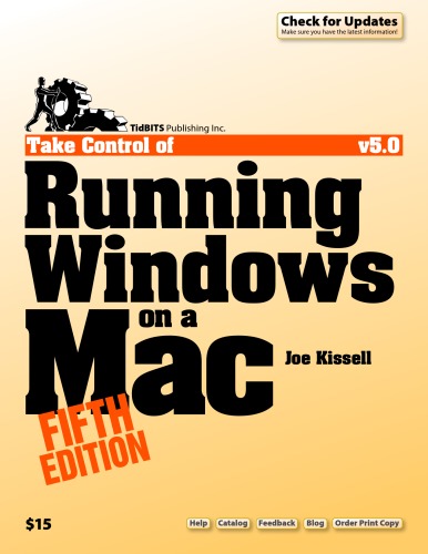Take Control Of Running Windows On A Mac Fifth Edition Joe Kissell