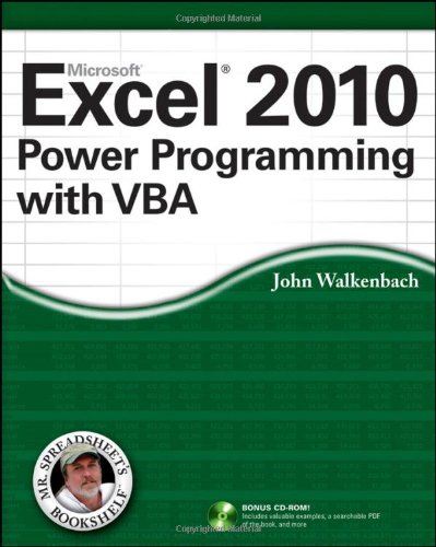 Excel 2010 Power Programming With Vba 1st Edition John Walkenbach