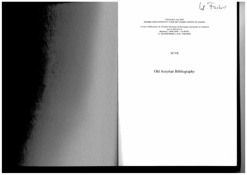 Old Assyrian Bibliography Of Cuneiform Texts Bullae Seals And The Results Of The Excavations At Assur Kltepe Kanish Acemhyk Aliar And Boazky Ccile Michel