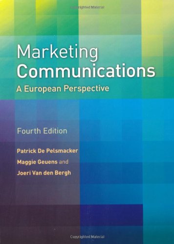 Marketing Communications A European Perspective 4th Edition Patrick De Pelsmacker