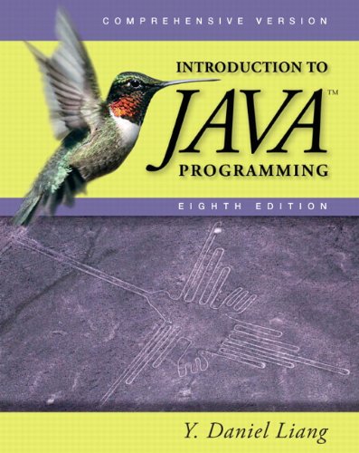 Introduction To Java Programming 8th Edition Y Daniel Liang