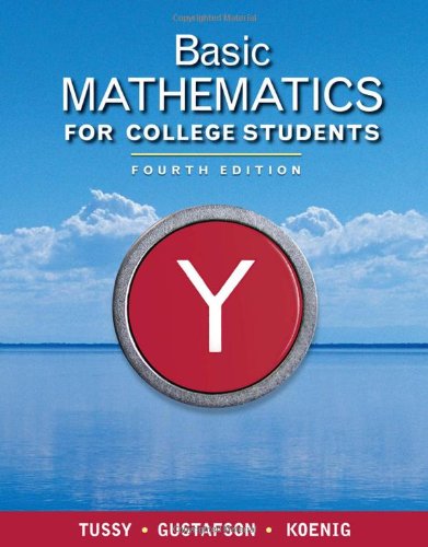 Basic Mathematics For College Students 4th Edition Alan S Tussy