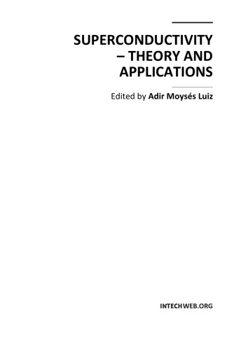 Superconductivity Theory And Applications Adir Moyss Luiz