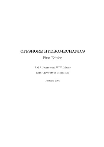 Offshore Hydromechanics Jmj Journée Ww Massie