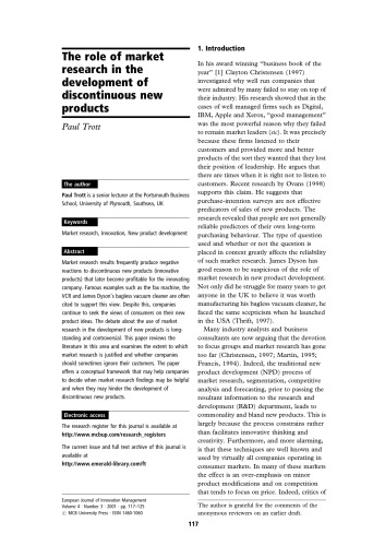 European Journal Of Innovation Management Vol 4 No 3 2001 Christos Kalantaridis