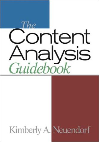 The Content Analysis Guidebook 1st Kimberly A Neuendorf