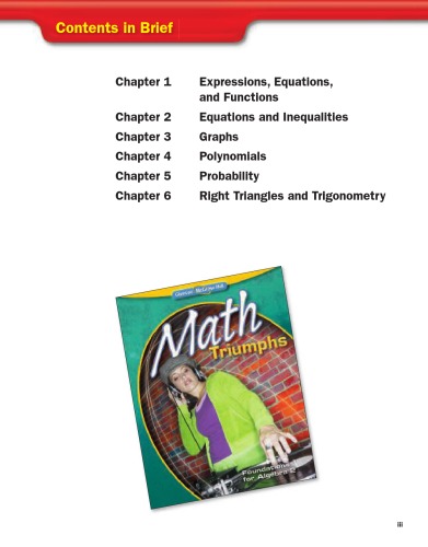 Glencoe Mcgrawhill Math Triumphs Foundations For Algebra 2 Spiral Bound Teachers Edition 2010 Glencoe Mcgrawhill