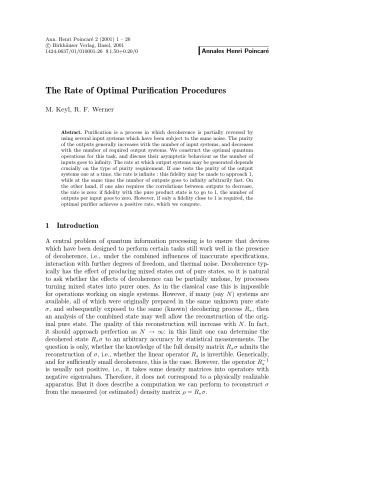 Annales Henri Poincar Volume 2 Vincent Rivasseau Chief Editor