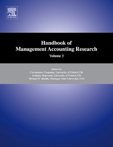 Handbook Of Management Accounting Research Volume 3 1st Anthony G Hopwood
