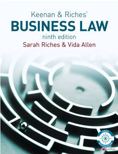 Keenan And Riches Business Law 9th Edition 9th Edition Sarah Riches