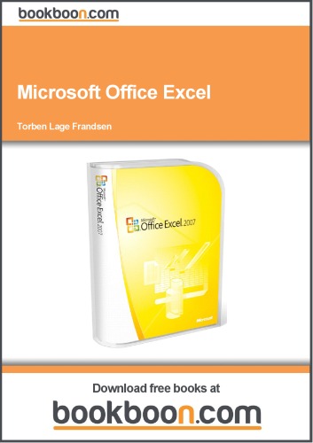 Microsoft Office Excel 2007 Torben Lage Frandsen
