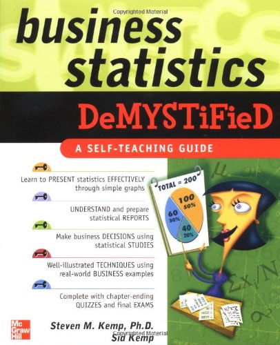 Business Statistics Demystified 1st Edition Steven M Kemp Sid Kemp
