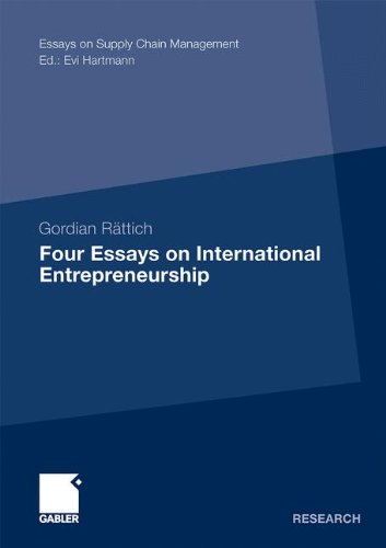 Four Essays On International Entrepreneurship 2011th Edition Gordian Rttich